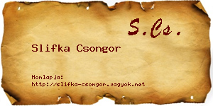 Slifka Csongor névjegykártya