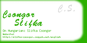 csongor slifka business card